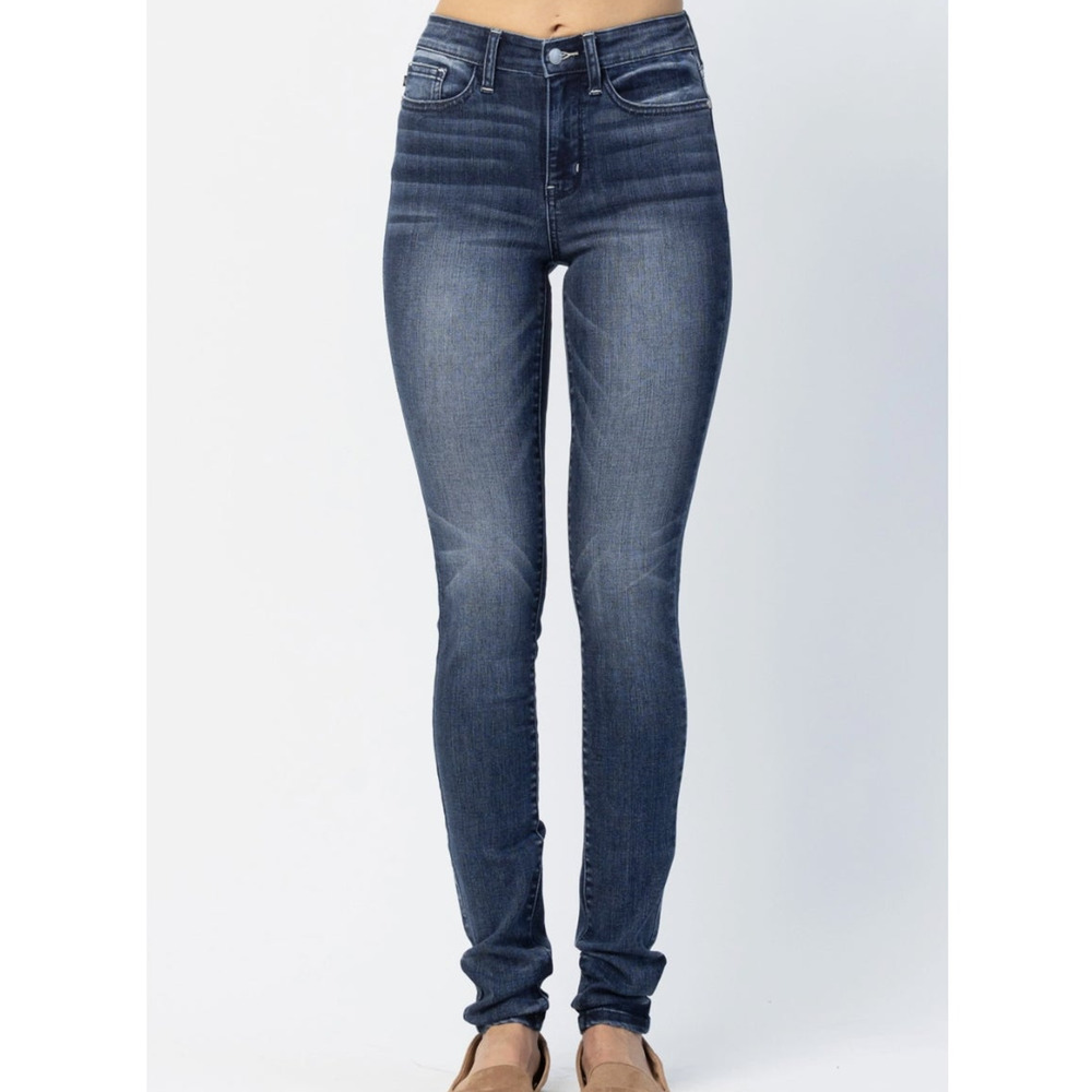 Judy Blue Mid Rise Long Pin Tack Skinny Fit Jeans Size 9 / 29 NWT